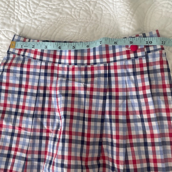 New Oscar de la Renta Girls Plaid Checkered Skirt Skort size 12 - Picture 8 of 9
